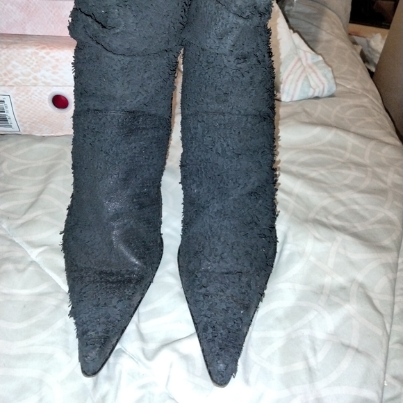 Dibrera hand-scraped, leather, black boots - Picture 1 of 7